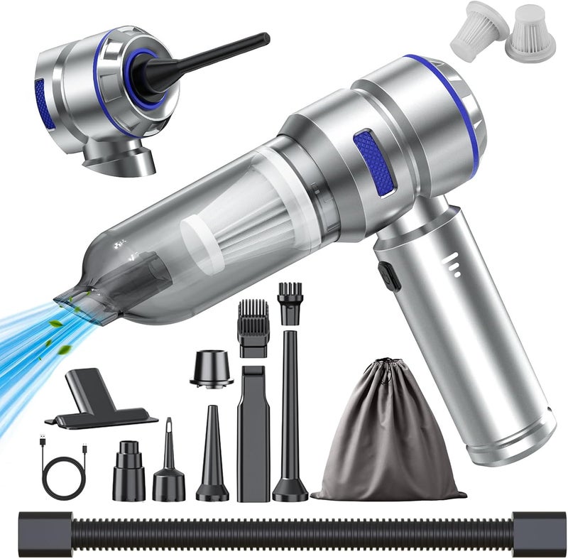 WINWEND Portable Car Vacuum - 22000PA Cars Vacuum Cleaner High Power 4 in 1 Compressed Air Duster & Air Blower & Pump Hand Held Vacuums Cordless with Brushless Motor for Car Home Office Blue - Image 1